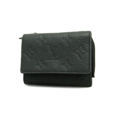 LOUIS VUITTON Trifold Wallet Taurillon Portefeuille Pilot M82556 Noir Men's