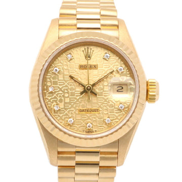 Rolex Datejust watch 18K K18 yellow gold 69178 Ladies