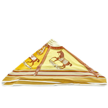 HERMES scarf triangle multicolor ladies