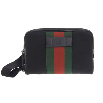 Gucci Bag Men's Women's Waist Shelly Canvas 630919 Black