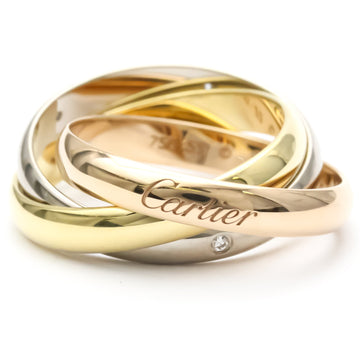 Cartier Trinity Pink Gold (18K),White Gold (18K),Yellow Gold (18K) Fashion Diamond Band Ring