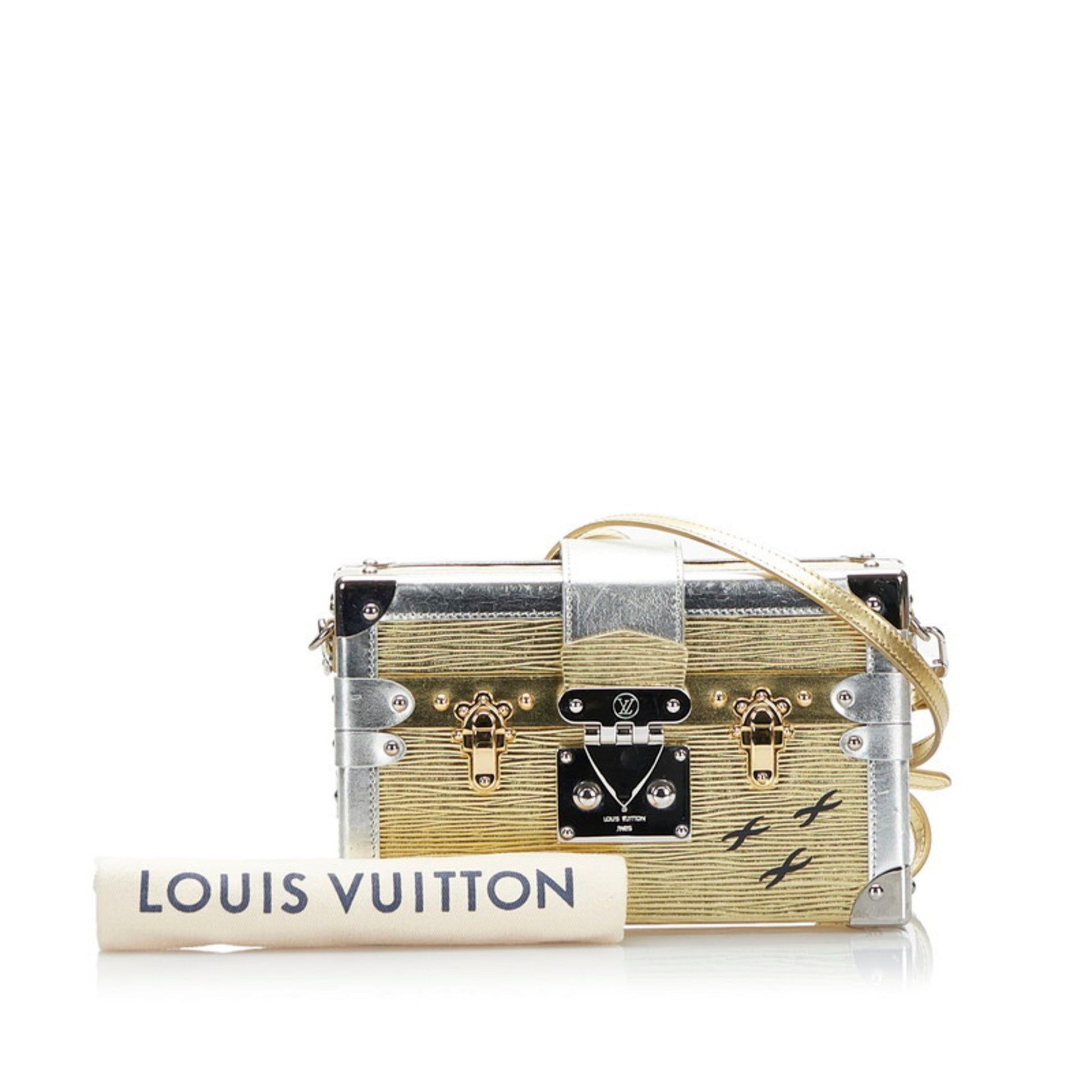 LOUIS VUITTON Epi Petite Mar Shoulder Bag Silver Gold M54652 LV