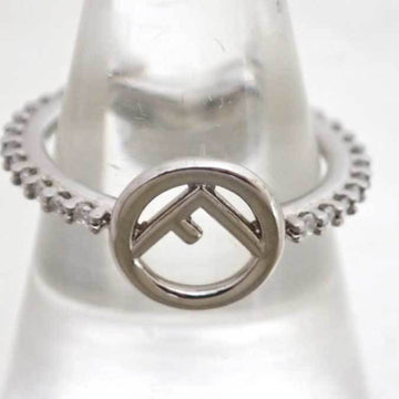 FENDI Ring/Ring F is Metal/Rhinestone Silver Women's No. 15