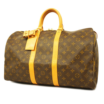 LOUIS VUITTONAuth  Monogram Keepol 45 M41428 Men,Women,Unisex Boston Bag