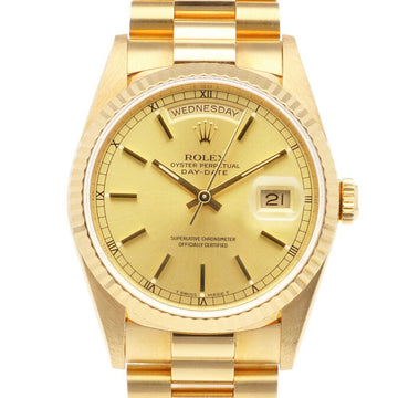 Rolex Day Date Oyster Perpetual Watch 18K K18 Yellow Gold 18238 Men's