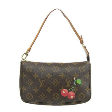 Louis Vuitton Monogram Cherry Pochette Accessoire Pouch Brown PVC