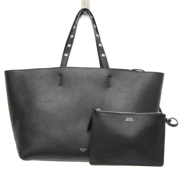 CELINE Studs 181103AYI Women,Men Leather Studded Tote Bag Black