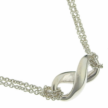 TIFFANY Infinity Double Chain 925 Silver Women's Necklace