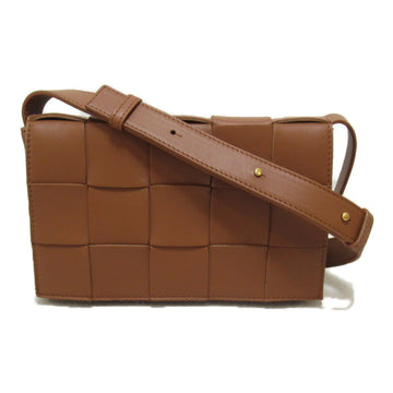 BOTTEGA VENETA Cassette Shoulder Bag Brown Wood Lambskin [sheep leather] 578004VMAY12650