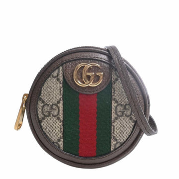 GUCCI GG Supreme Ophidia Shoulder Bag 625552 Beige Brown Women's