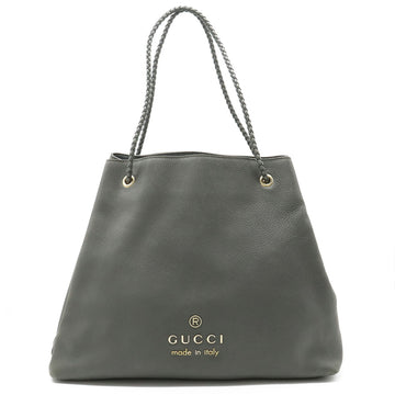 GUCCI tote bag shoulder leather gray 380118