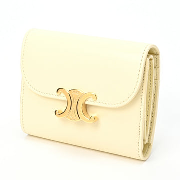 CELINE Triomphe Small Wallet 10D78 Ivory