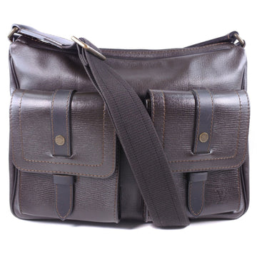 Louis Vuitton Utah Wichita M92990 Leather Brown CT2192 Men's Shoulder Bag A-Rank