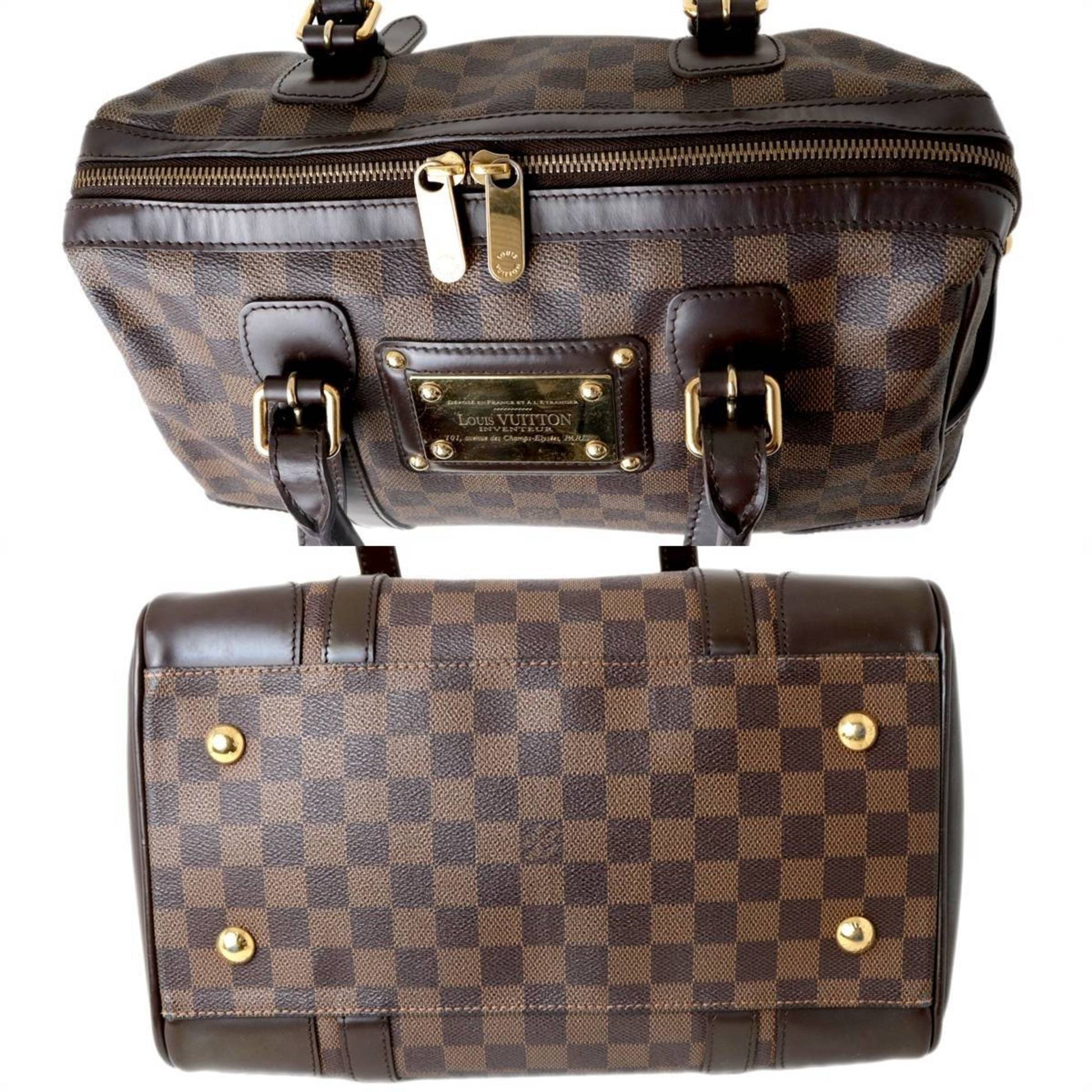 Louis Vuitton BERKELEY DAMIER Sporty Leather Double Handle Tote Bag Purse  N5200