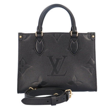 LOUIS VUITTON On the Go PM Monogram Emprene Shoulder Bag Black Women's