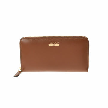 Gucci round brown 448087 ladies leather wallet