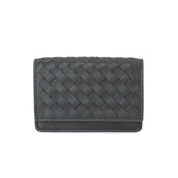 BOTTEGA VENETA Intrecciato Card Case Leather Khaki 174646