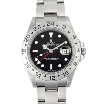 ROLEX Explorer 2 16570 P number SS men's self-winding watch black dial