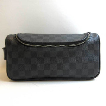 LOUIS VUITTON Bag Toile Pouch Gray Second Clutch Men's Damier Graphite N47625 LOUISVUITTON