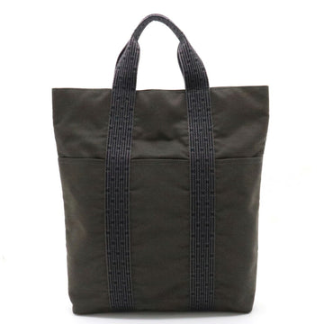 HERMES Yale Line Cabas Canvas Gray Black