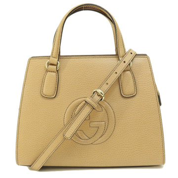 GUCCI 607722 Interlocking G Outlet Handbag Leather Women's