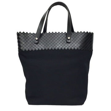 Bottega Veneta Intrecciato Tote Bag Canvas x Leather Black