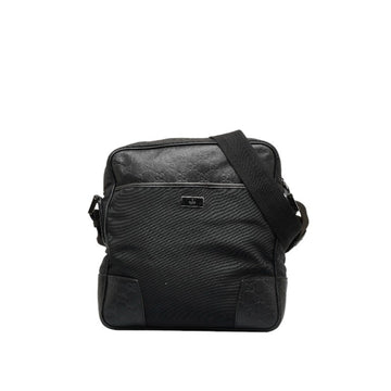 GUCCIsima Crossbody Bag Shoulder 162783 Black Nylon Leather Women's