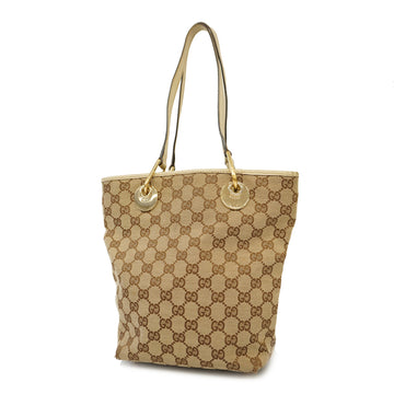 GUCCIAuth  GG Canvas Tote Bag 120840 Women's GG Canvas Tote Bag Beige,Ivory