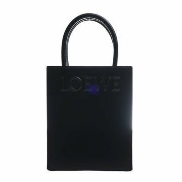 LOEWE Leather Standard A5 Tote Handbag Black Ladies