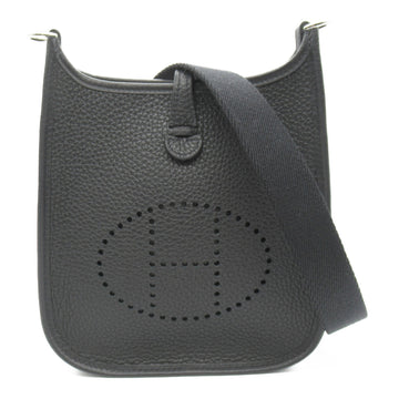 HERMES Evelyn TPM Shoulder Bag Black Noir Black Taurillon Clemence leather