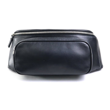 PRADA body bag waist pouch leather black men's 2VL006