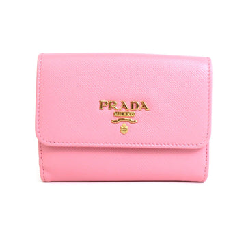 PRADA bifold wallet leather pink ladies 1MH523