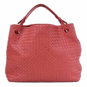 Bottega Veneta Handbag Intrecciato Red Leather Ladies