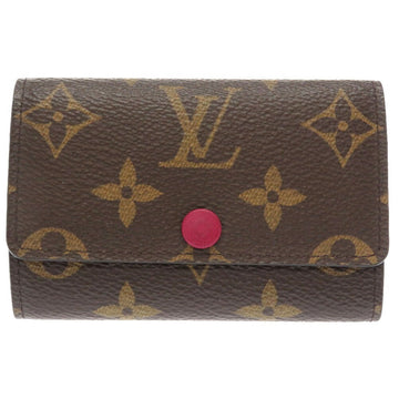 LOUIS VUITTON Multikre 6 Monogram M60701 Key Case Canvas / Fuchsia 0025 Ladies