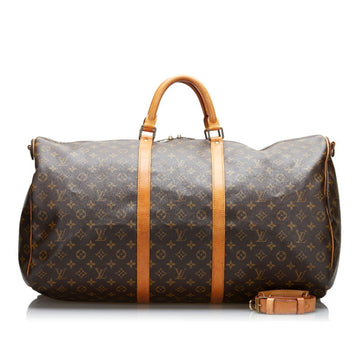 Louis Vuitton Monogram Keepall Bandouliere 60 Boston Bag Shoulder M41412 Brown PVC Leather Women's LOUIS VUITTON