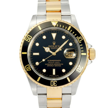 ROLEX Submariner Date 16613 Black Dial Watch Men's