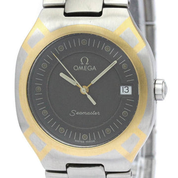 OMEGAPolished  Seamaster Polaris 18K Gold Steel Mens Watch 396.1022 BF564356