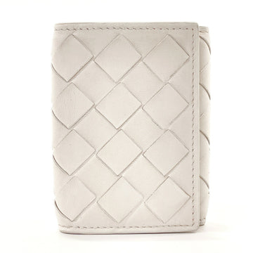 BOTTEGA VENETA Intrecciato Trifold Wallet Leather BOTTEGAVENETA 635561 Unisex White