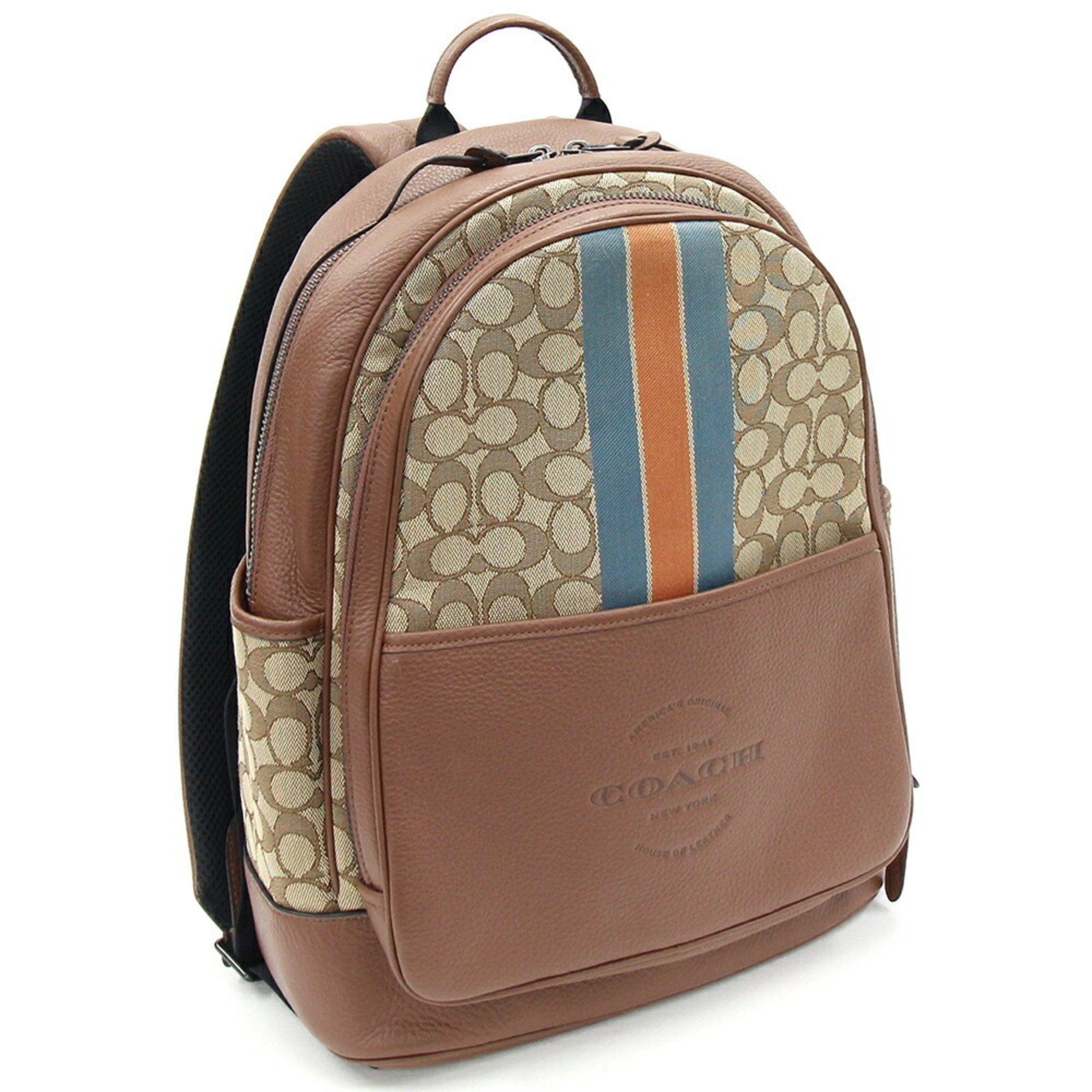 COACH Backpack Signature C9365 Beige Brown Canvas Leather Women s Men