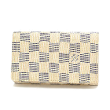 Louis Vuitton Damier Azur Portefeuille Tresor L-shaped wallet N61744 Initial