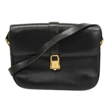 CELINEAuth  Triomphe Women's Leather Shoulder Bag Black