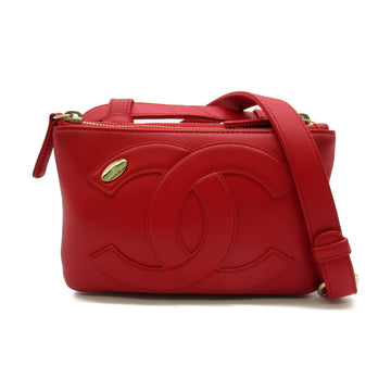 CHANEL Red Lambskin [sheep leather]