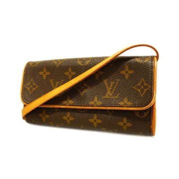 LOUIS VUITTON Shoulder Bag Monogram Pochette Twin PM M51854 Brown Ladies