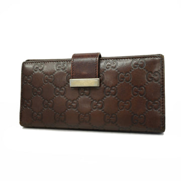 Gucci bi-fold long wallet Gucci sima 212096 leather brown