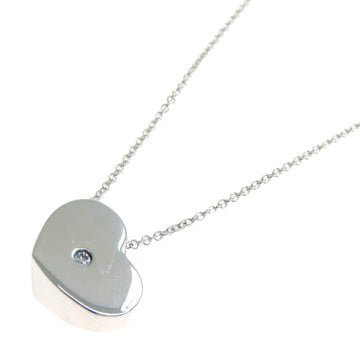 TIFFANY Heart 1P Diamond Necklace Silver Women's &Co.
