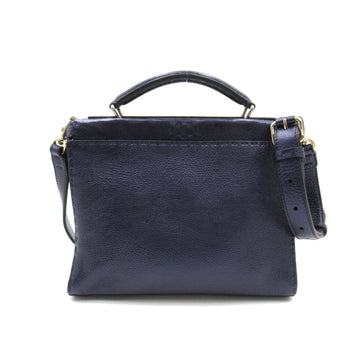 FENDI Selleria Peekaboo Fit Mini Monster Blue leather 7VA422