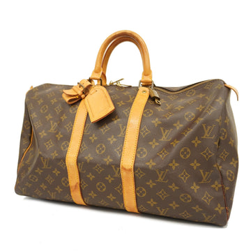 LOUIS VUITTONAuth  Monogram Keepol 45 M41428 Men,Women,Unisex Boston Bag,Handbag