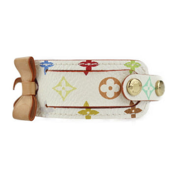 LOUIS VUITTON Brasserie Porto Address Bracelet M92594 Monogram Multicolor Leather Bron Gold Hardware Ribbon