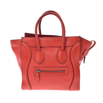Celine Luggage Micro Shopper Red 167793 Ladies Leather Handbag
