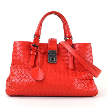 BOTTEGA VENETA BOTTEGAVENETA handbag shoulder bag intrecciato leather red ladies